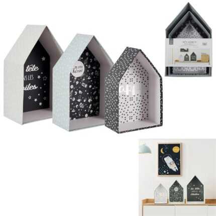 Lot De 3 Boîtes Gigognes "Maison Enfant" 32Cm