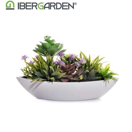 Composition de Fleurs "Jardinière" 28Cm Vert