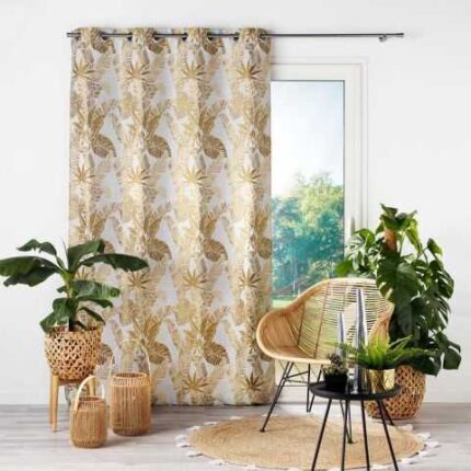 Rideau Jacquard "Faggy" 140X260 cm Moutarde