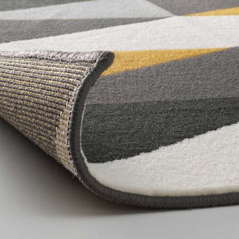 Tapis Tissé XXL "Scorpio" 160X230 cm Gris Jaune – Image 2