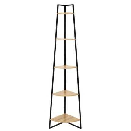 Etagère Angle "Bois Et Metal" 180cm Noir