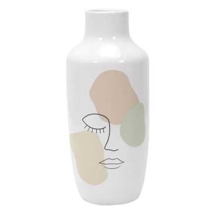 Vase En Céramique "Poésie" 30cm Blanc
