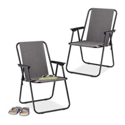Fauteuil Pliable "Le Picnic" 75cm Gris