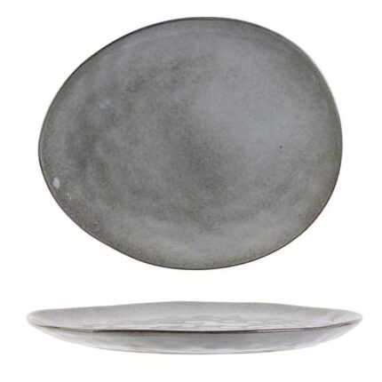 Assiette Plate "Au Grès" 22 cm Gris