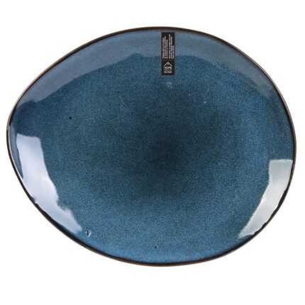 Assiette Plate "Au Grès" 22 cm Bleu