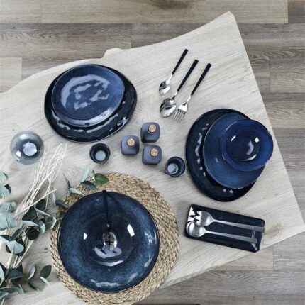 Assiette Creuse "Au Grès" 80 cl Bleu