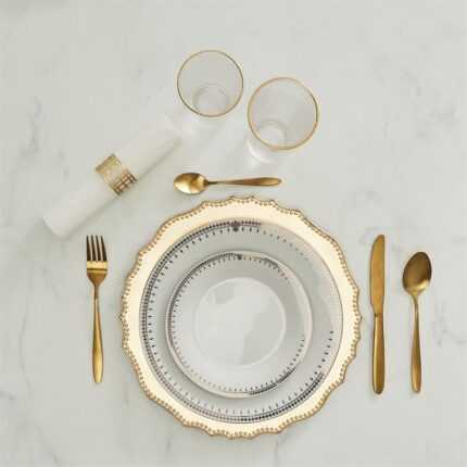 Assiette De Présentation "Gold" 33 cm Or
