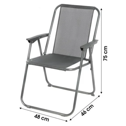 Fauteuil Pliable "Le Picnic" 75cm Gris