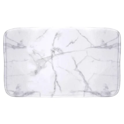 Tapis De Bain "Marbre" 45X75 cm Blanc