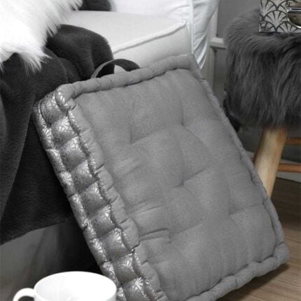 Coussin De Sol "Ulrik" 45 cm Argent