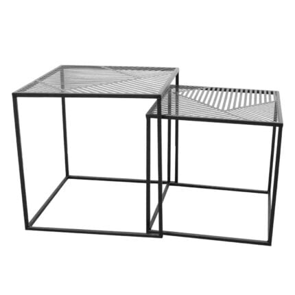 Lot De 2 Tables Gigognes "Riga" 40 cm Noir