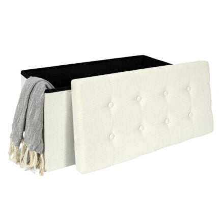 Banc & Coffre De Rangement « Eleonor » 80 cm Beige