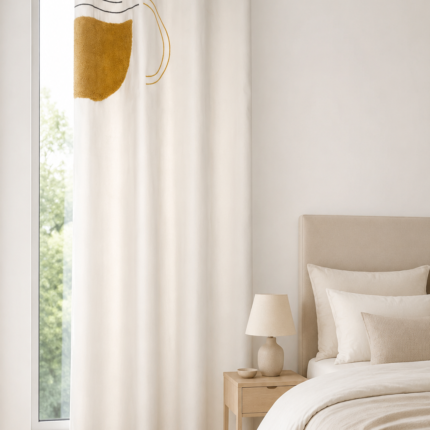 Rideau En Coton "Nelly" 140X260cm Beige
