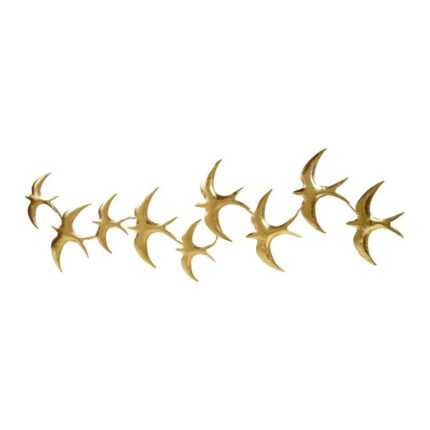 Déco Murale "Hirondelles" 102 cm Dorée