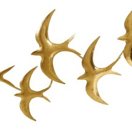 Déco Murale "Hirondelles" 102 cm Dorée