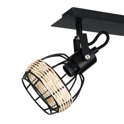 Plafonnier 2 Spots "Cyrus" 45cm Noir