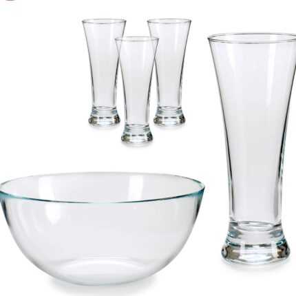 Bol & 4 Verres "Pub" 320ml Transparent