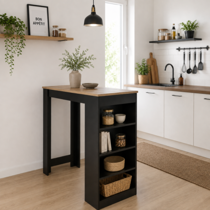 Table De Bar 4 Niveaux "Cheers" 115cm Noir