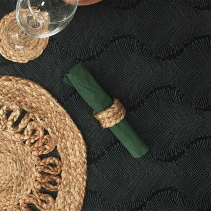Lot De 4 Ronds De Serviette "Jute" 4cm Naturel