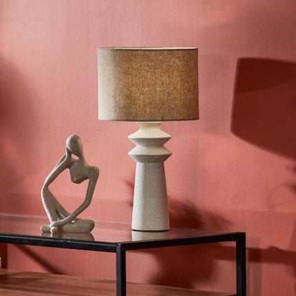 Lampe Céramique "Rey" 42 cm Noisette