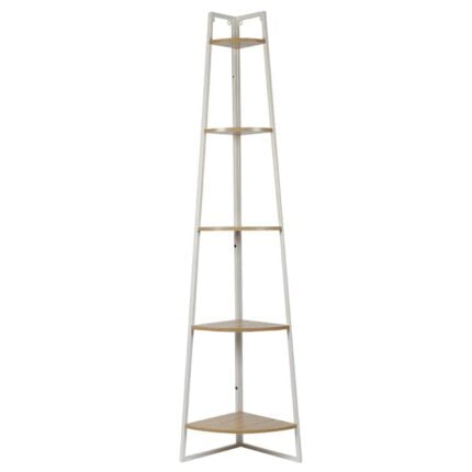 Etagère Angle "Bois Et Metal" 180 cm Blanc