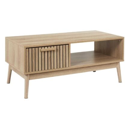 Table Basse 1 Tiroir "Klaus" 100cm Beige