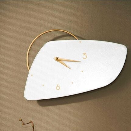 Horloge Design En Métal "Nio" 30cm Blanc