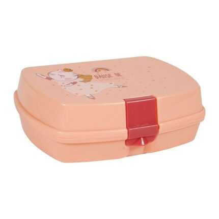 Boîte À Goûter "Chaton" 20cm Rose