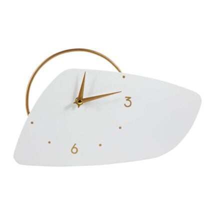 Horloge Design En Métal "Nio" 30cm Blanc