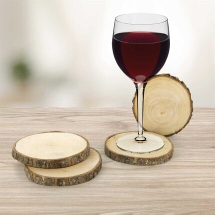 Lot De 4 Sous-Verre "Rondin" 12cm Naturel
