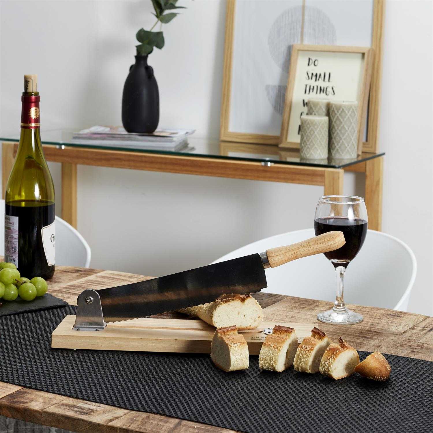 Trancheuse À Pain Bois & Inox 37cm Naturel – Image 3