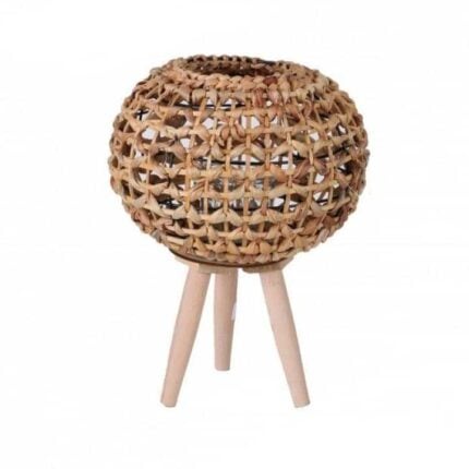Lanterne Sur Pied En Rotin "Ekla" 35cm