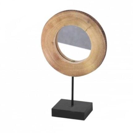 Miroir Sur Pied Metal "Rondin" 50cm