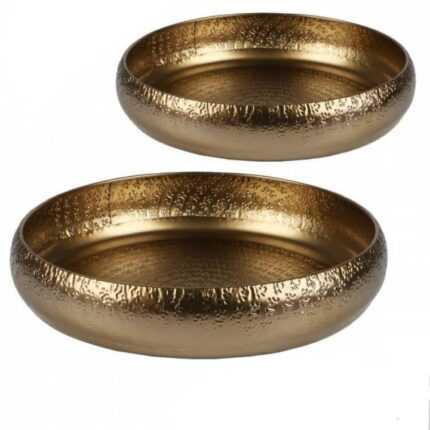 Lot De 2 Coupelles En Métal 35 cm Doré