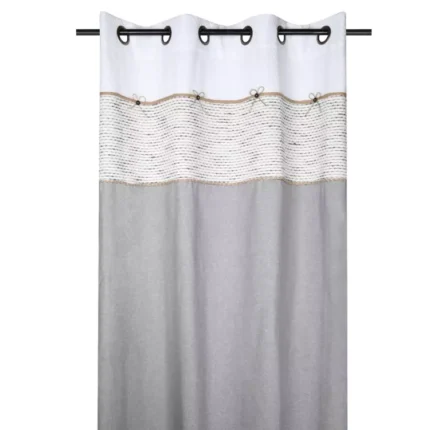 Rideau En Coton "Antoinette" 140X260cm Perle