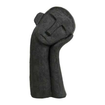 Statuette Déco En Résine "Portrait" 38cm Noir