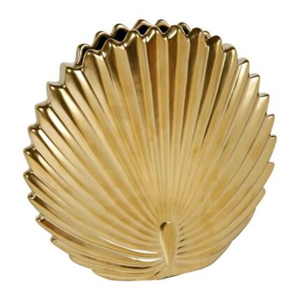 Vase Design En Céramique "Soleil" 20 cm Or