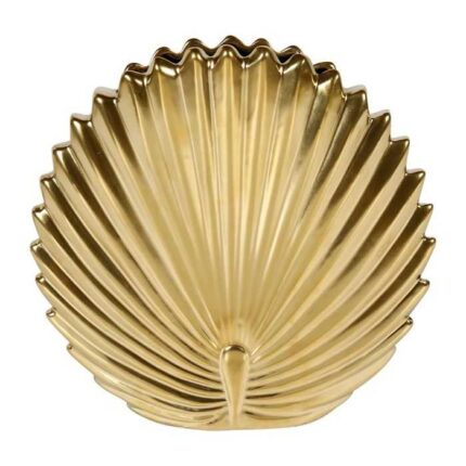 Vase Design En Céramique "Soleil" 20 cm Or