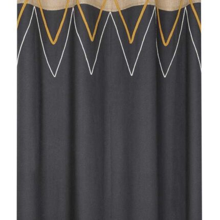 Rideau Coton & Jute "Alabama" Anthracite140X260 cm