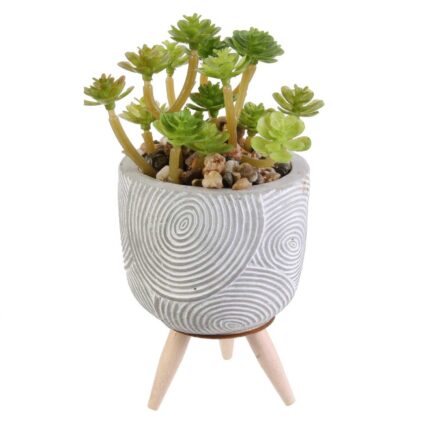 Plante Artificielle Sur Pied "Poci" 15cm Vert