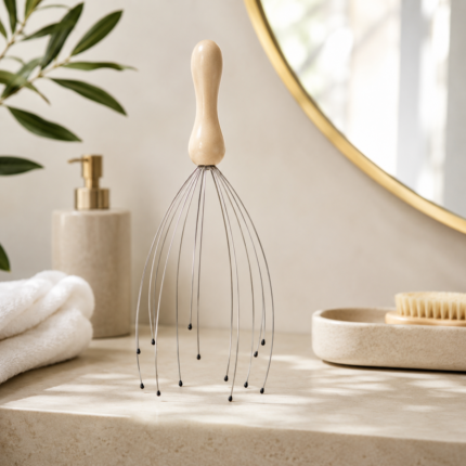 Masseur de Tête Relaxant "Bambou" 25cm Naturel