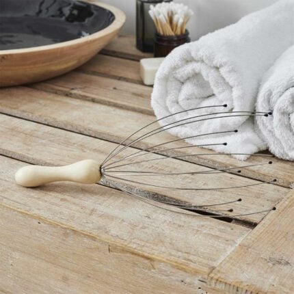 Masseur De Tête "Bambou" 25cm Naturel