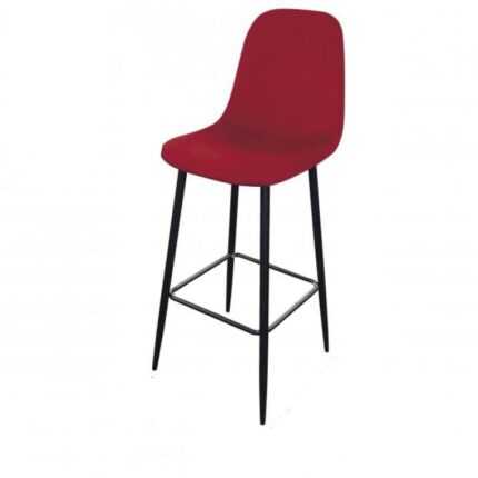 Tabouret De Bar En Velours "Inoui" 108cm Bordeaux