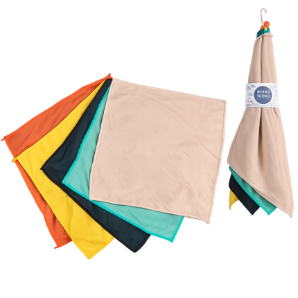 Lot de 5 Torchons Microfibre "Palio" 40cm Multicolore