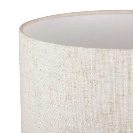 Lampe À Poser En Métal & Lin "Calathéa" Beige Dorée
