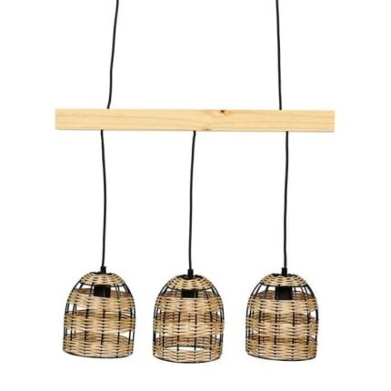 Lampe Suspension 3Têtes "Domo" 60cm Beige