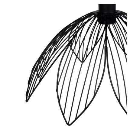 Lampe Suspension En Métal "Fleur" 40cm Noir