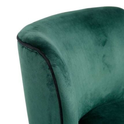 Fauteuil Velours Design "Nazca" 80cm Vert