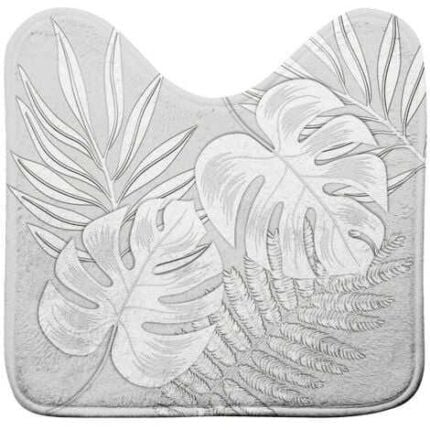 Tapis Contour WC "Amber" 45 x 45 cm Gris