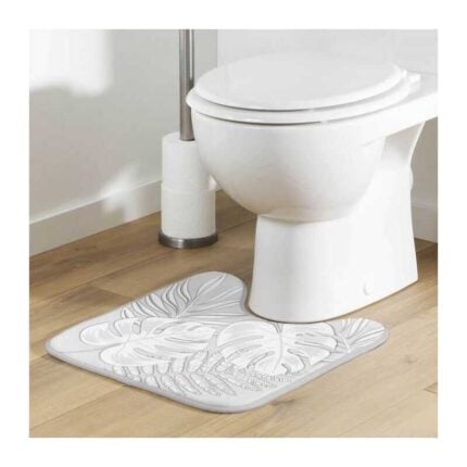 Tapis Contour WC "Amber" 45 x 45 cm Gris